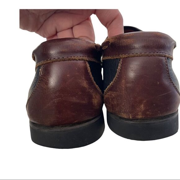 ALLEN EDMONDS NASHUA TASSEL SLIP ON LOAFERS BLACK/ BROWN LEATHER‎ COMFY SZ 11 D main image 4